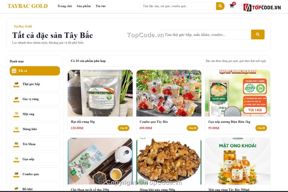 Web đặc sản,bán đồ ăn,code bán hàng